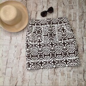 Ann Taylor beautiful white/brown skirt .NWOT.